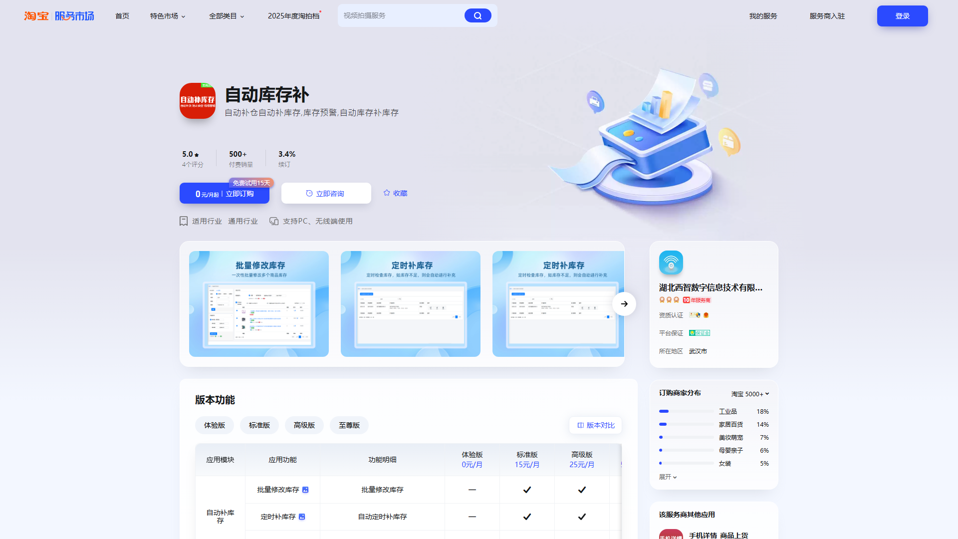自动库存补